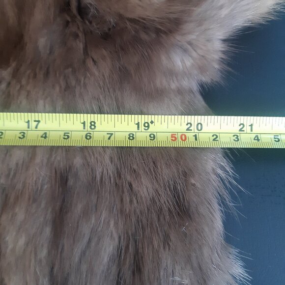 1965 Muskrat Jacket SZ S Mitchell Fur Co., Women's Beige Jacket Coat - Picture 14 of 16